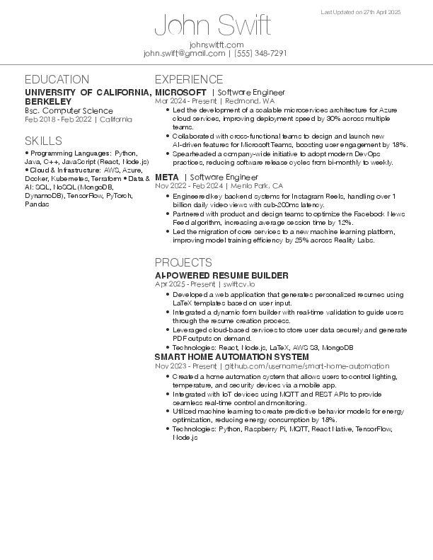 Deedy's Resume
